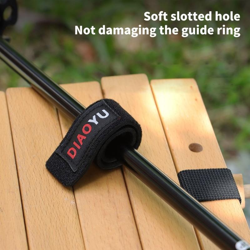1/2Pcs Fishing Rod Tie Elastic Rod Holder Strap Outdoor Fishing Rod Belt Strap Elastic Fishing Tackle Tie Enduring