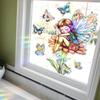 Xc6030 Schmetterlingsblumenfee Bunter Sonnensammler Fensteraufkleber Elektrostatischer Glasaufkleber Zweiseitiger Visueller Elektrostatischer Aufkleber