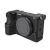 Demi-étui en cuir véritable pour appareil photo Sony A6400 A6300 A6000 A6100 A6700 ZVE10II ZVE10M2 avec ouverture pour batterie et couvercle inférieur de boîtier