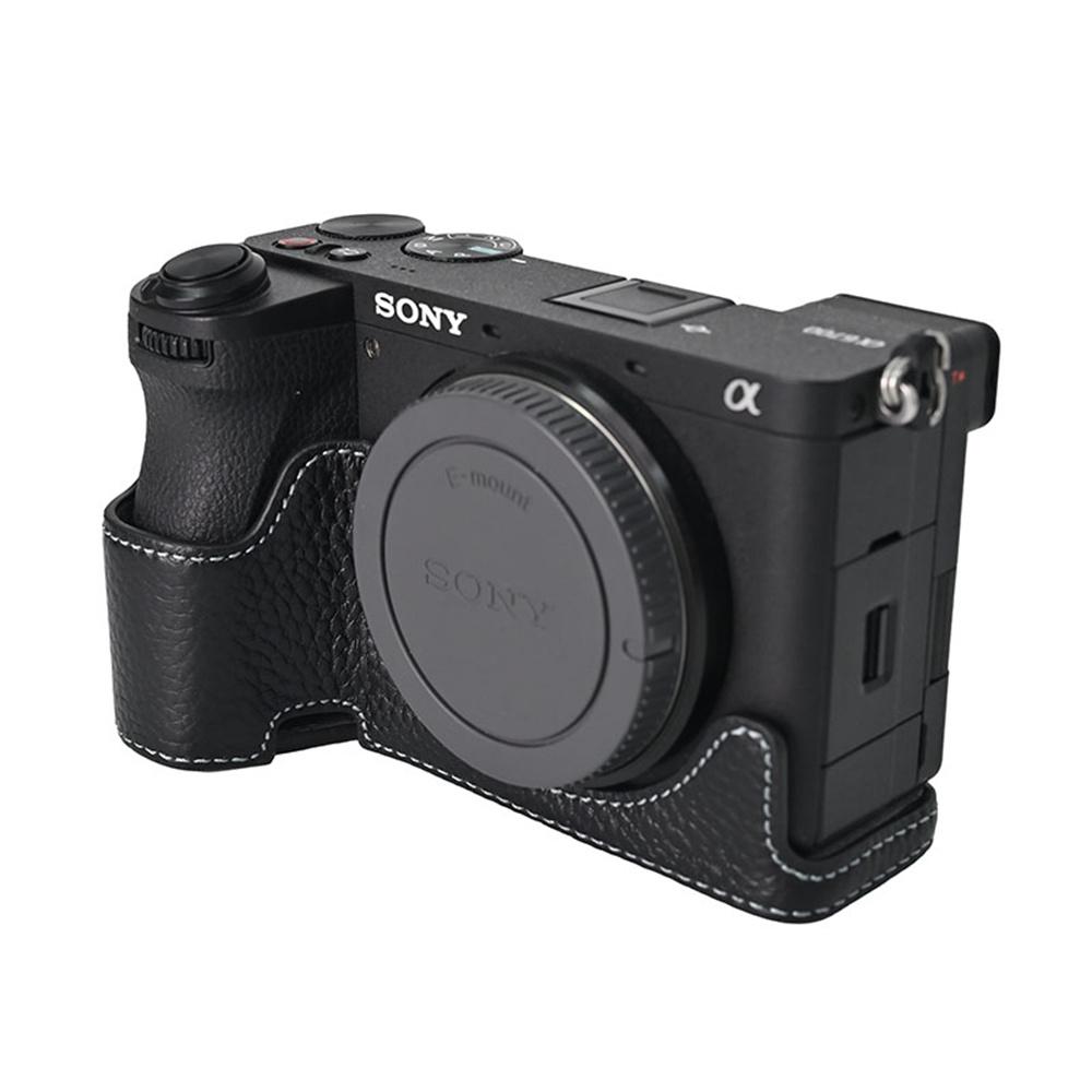 Echtes Leder Halbhülle für Sony A6400 A6300 A6000 A6100 A6700 ZVE10II ZVE10M2 Kamera Batterieöffnung Bodenkörperabdeckung