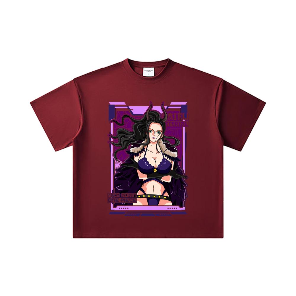 260 GSM Double Yarn 32 Count 100% Cotton One Piece V38 Robin Waifu Print Unisex Heavy Cotton T Shirt