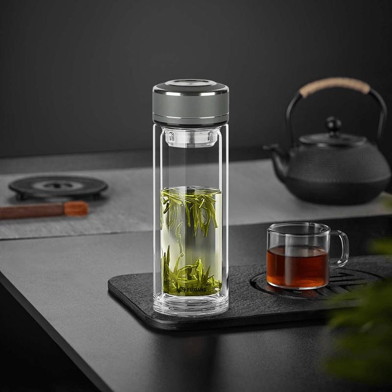 Fuxiangxiang Mingyi Double-Layer Glass Tea Cup with Infuser