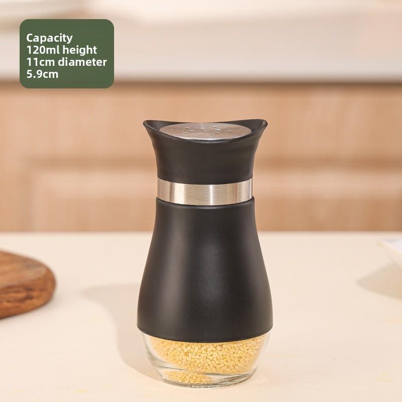Modern Kitchen Spice Jar Set With Glass And Stainless Steel For Home Cooking And Bbq