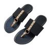 Large Size Flat  Roman Style Fashion Metal Buckle Slippers Women 2025 Summer New Soft Bottom Comfort Non-slip Sandalias De Mujer