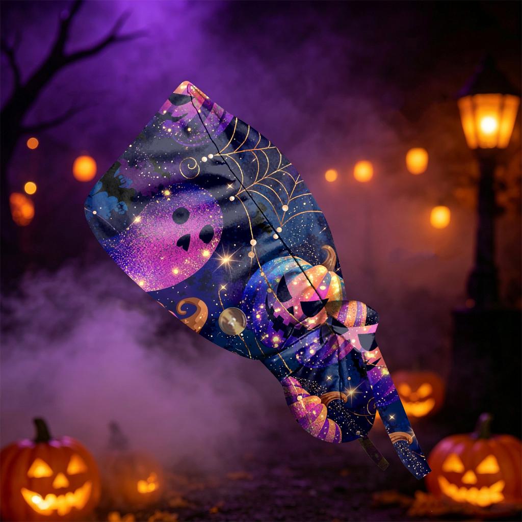 Women's Halloween Print Ponytail with - Design for Work and Casual Wear