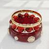 DIEZI New Gift One Set Bohemian Beads Strand Bracelet Bangle Sets Vintage Pearl Shell Resin Bangles For Women Men Gift Jewelry