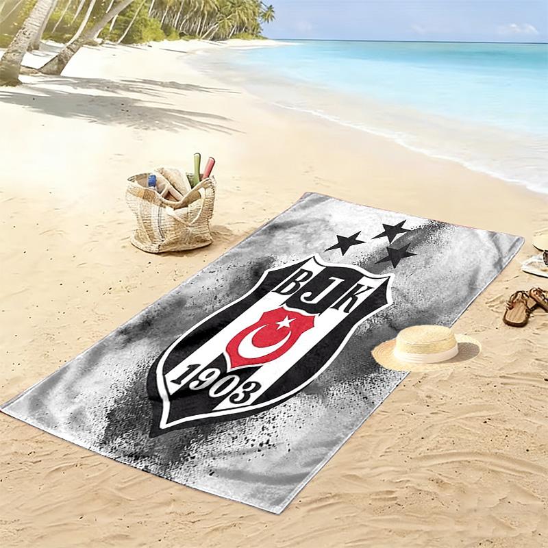 Asciugamano da Spiaggia Stampa Besiktas Gymnastics Club, Asciugamano Grande Morbido ad Asciugatura Rapida per Spiaggia Campeggio Nuoto