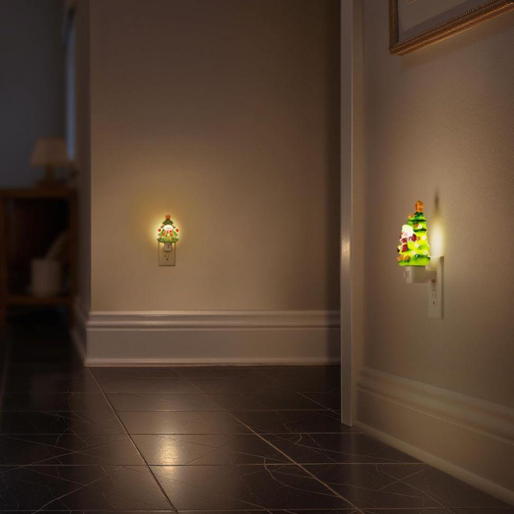Feiertagsbeleuchtung Weihnachtsanänger Warmes Licht Vintage Nachtlicht Schlafzimmer Nachtlicht