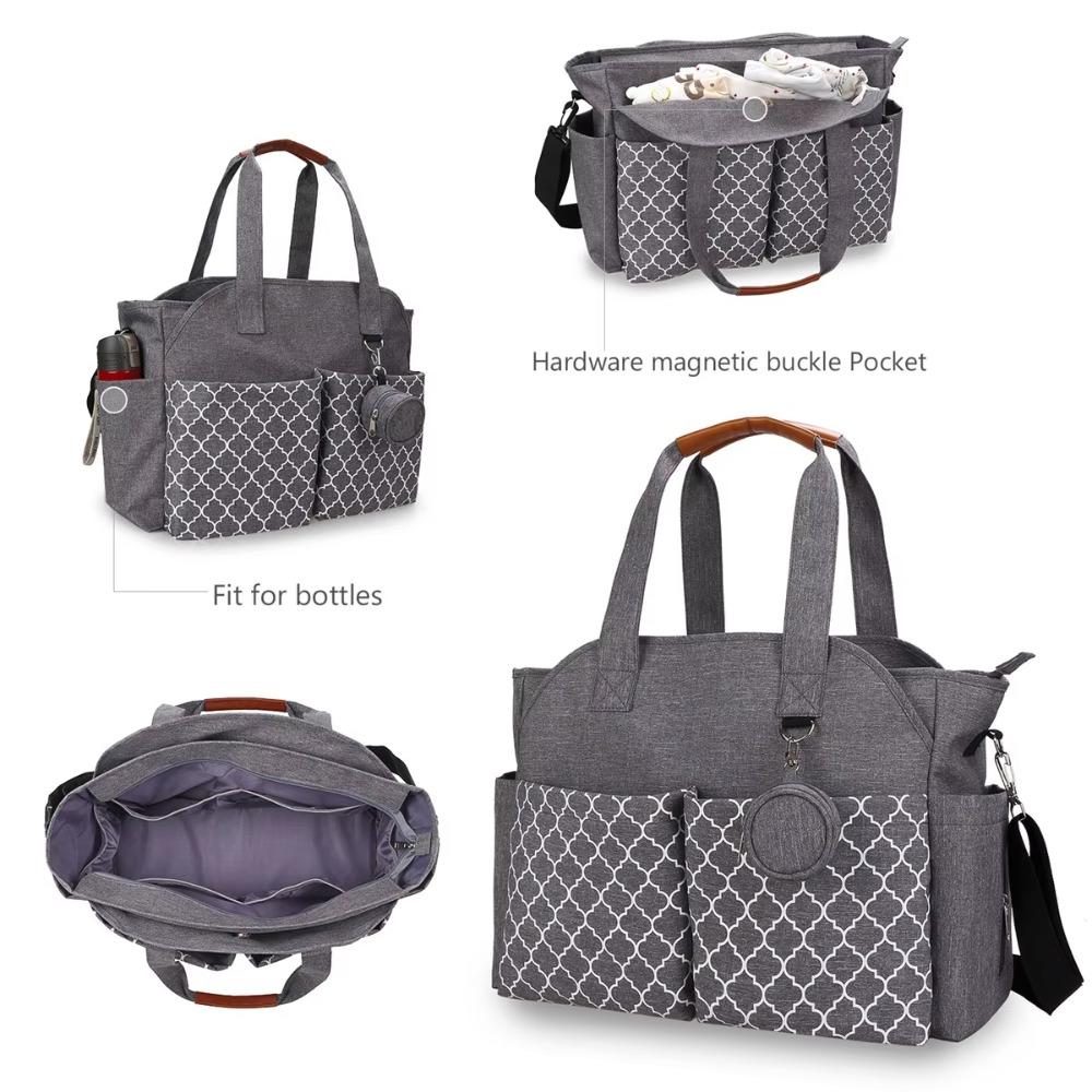 Large Capacity Mommy Bag Multi-compartment Mom Handbag Practical Mom Stroller Bag  Shopping