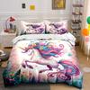 Magical Unicorn Fantasy Décor Set Exquisite Three-Piece Bedding Set Gift For Kids And Adults