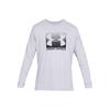 Straight Fit Long Sleeve Logo Print Sports Crew Neck T-Shirt American Vintage Men Tops Modern-Gray 1329586-037