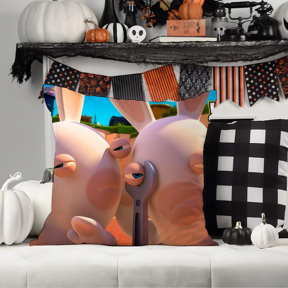 Funny cartoon Lapins Cretins Pillow Case Office Cushions Suitable For Sofa Car Bedroom Decorative Cushion Cover 30x30cm