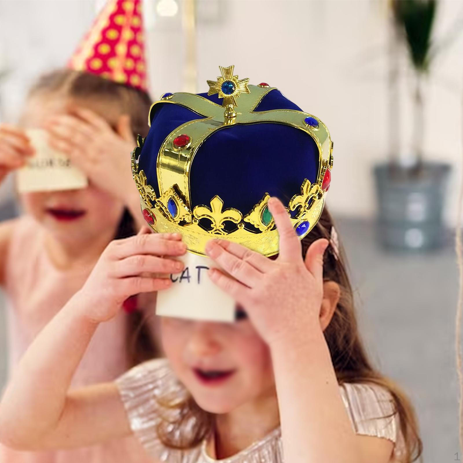 

Королівська Корона Капелюх Фото Реквізит Сценічні Виступи День Народження для Підлітків синій