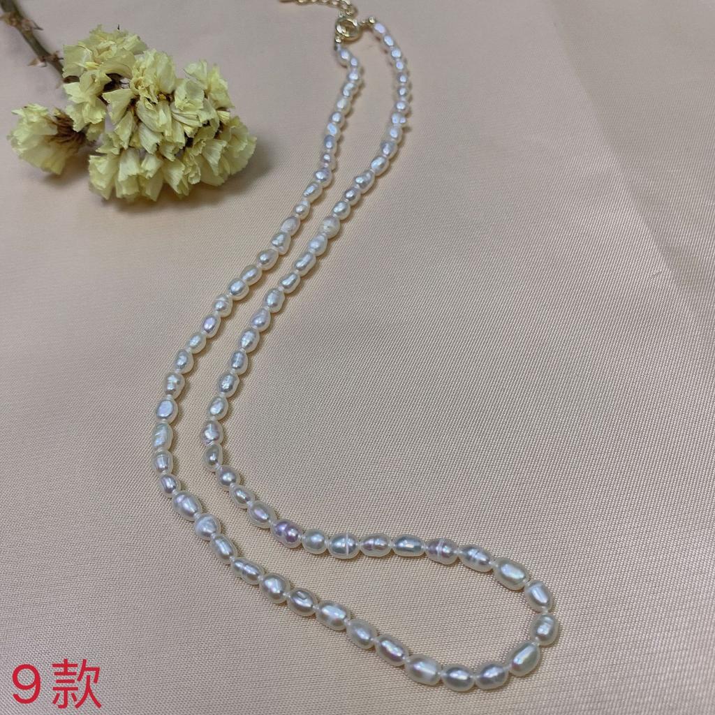 Barocke natürliche kleine Reiskorn Süßwasserperlenkette weiblich Nischenmarke speziell geformte unregelmäßige Perle Schlüsselbeinkette weiblich