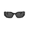 Philipp Plein Square Frame Acetate Sunglasses Black Black Smoke