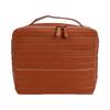 Borsa da Trucco Parallela Impermeabile Grande Capacità Scomparti Multipli Portatile Pieghevole Borsa da Trucco per Donne Marrone
