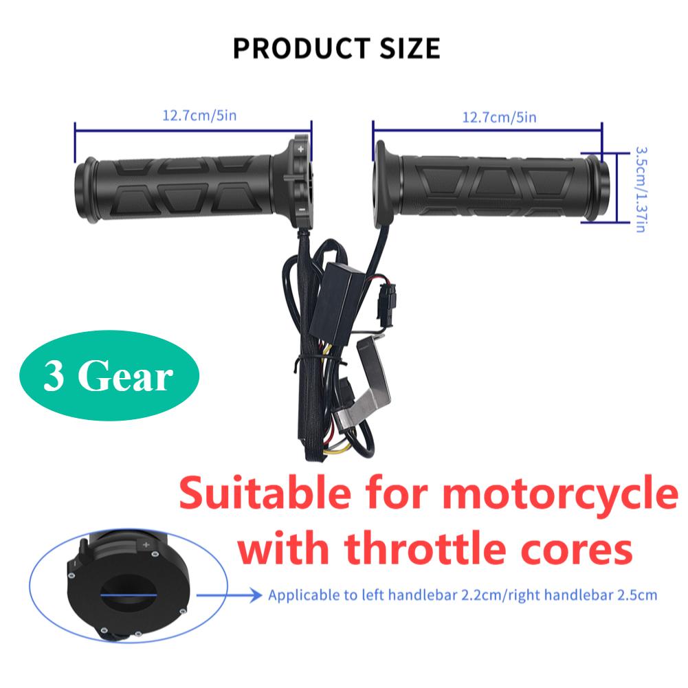 

Рукоятки с подогревом для мотоцикла, регулируемые, универсальные, 3/5 передач, подогрев, электрические литые ручки для мотоцикла, скутера, мопеда, руль, грелка для рук