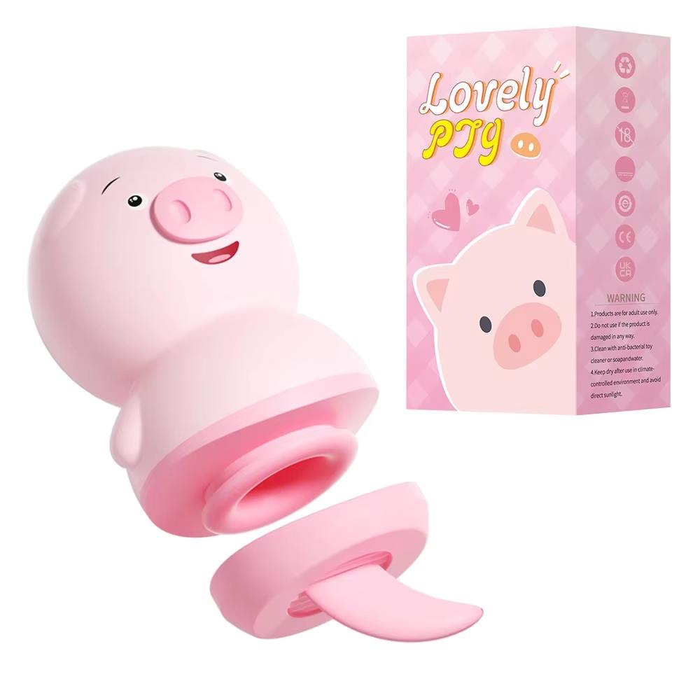 Mini Pig Licking Tongue Vibrator for Women Vacuum Sucking Clitoris Stimulator Female Nipple Anal Massager Masturbation Sex Toys