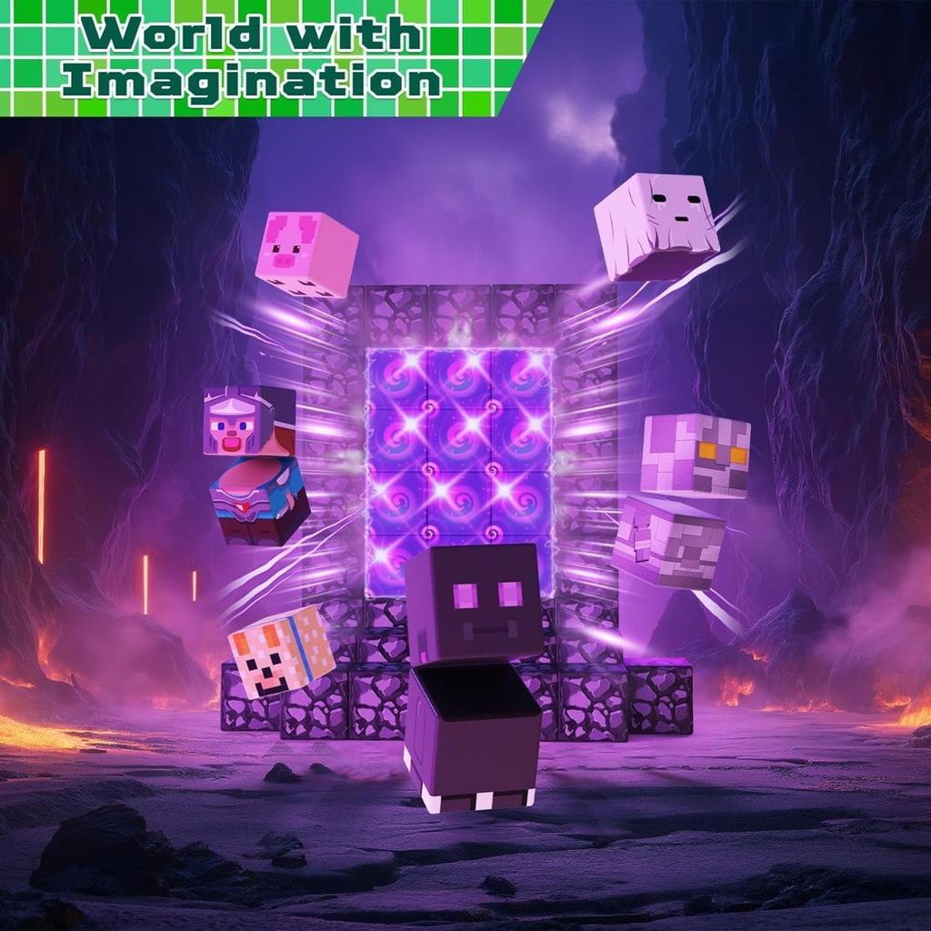 Magnetic Building Blocks Mine World Magnet The End Ender Sword Forest Cabin Cubes Set Stem Sensory Brick Cube Toys Children Gift