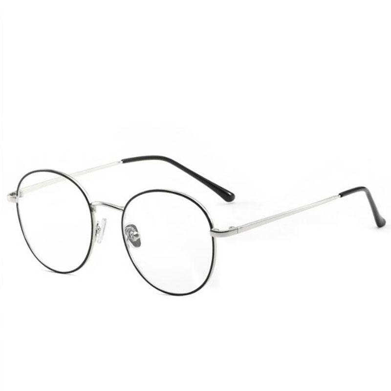 Stainless Steel Oval Prescription Glasses1.56 Aspherical Green Coated Nearsighted Metal Short-sight Eyewear 0 -0.5 -0.75 To -6.0