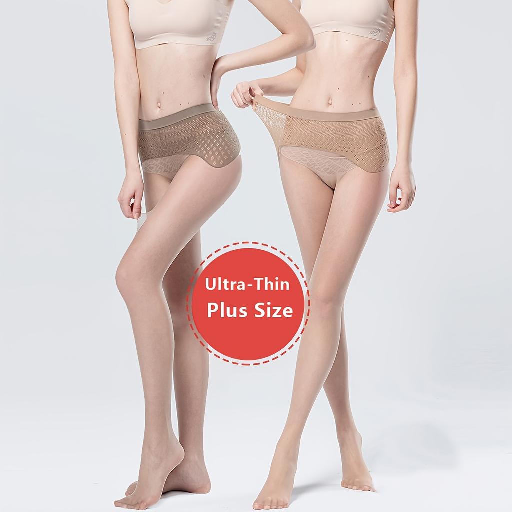 [2-Pack] 1D Ultra-Thin Sexy Stocking-Style Face Mask Stockings,Plus Size Women'S Stockings,Seamless Stockings,One-Size-Fits-All,