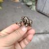 Alloy Mammoth Statue Retro Textured Antique Finish Decorative Craft for Office Table Home Living Room Bookshelf Decor