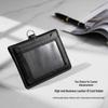 Leather Work ID Badge Holder with Foldable Magnetic Closure