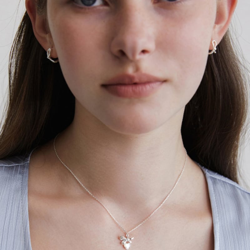 TATIANA (925 Silver) Pretty Heart Pendant Necklace NZ2407