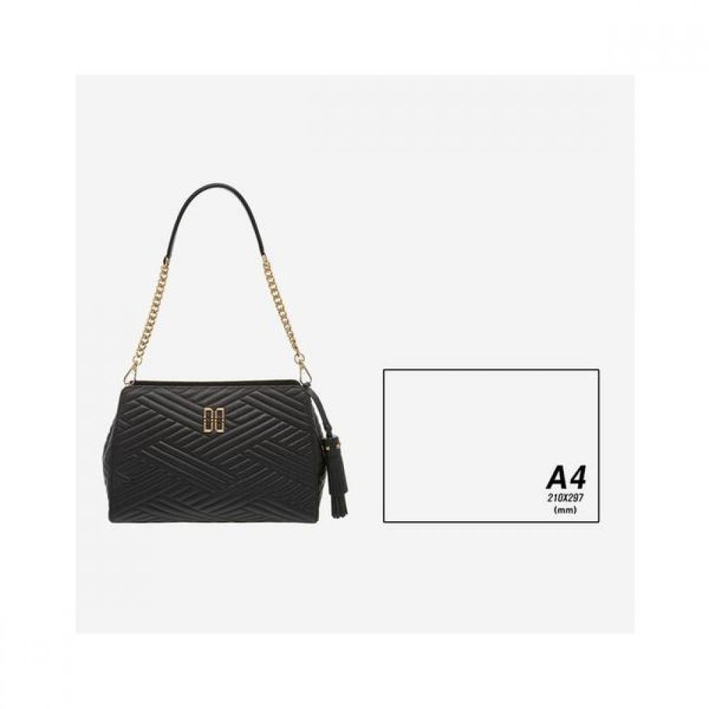 Daks Black Leather Chain Shoulder Bag Dcba0e365bk