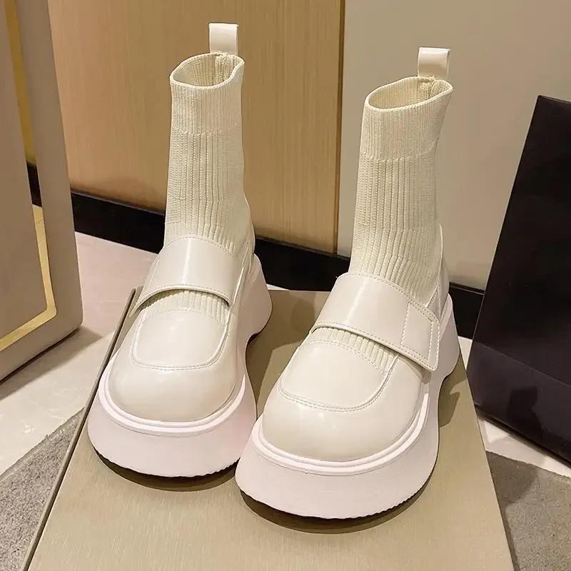 

Fashion New In Woman Short Shoes Autumn Ankle Boots for Women Elastic Comfortable and Elegant On Offer Winter 2024 High Quality Booties 35