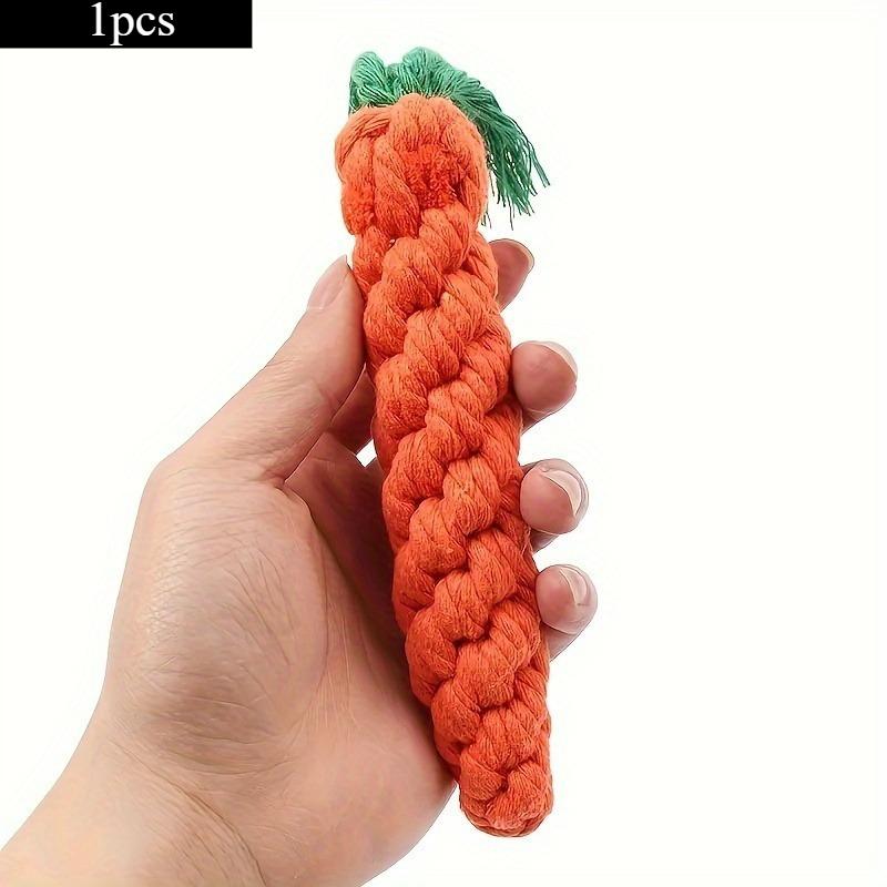 

1pc Dog Toy Rope Ball Interactive Durable Carrot-Shaped Dog Toy with Tassel- Tear Resistant of War Chew Toy for Medium Dogs Random color