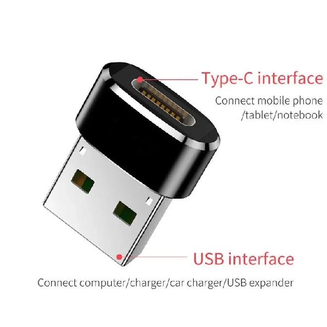 100pcs USB-C Adapter Type C To USB2.0 Adapter Male To Female USB C Converter Type-C Converter for PC Laptop Cell Smartphone