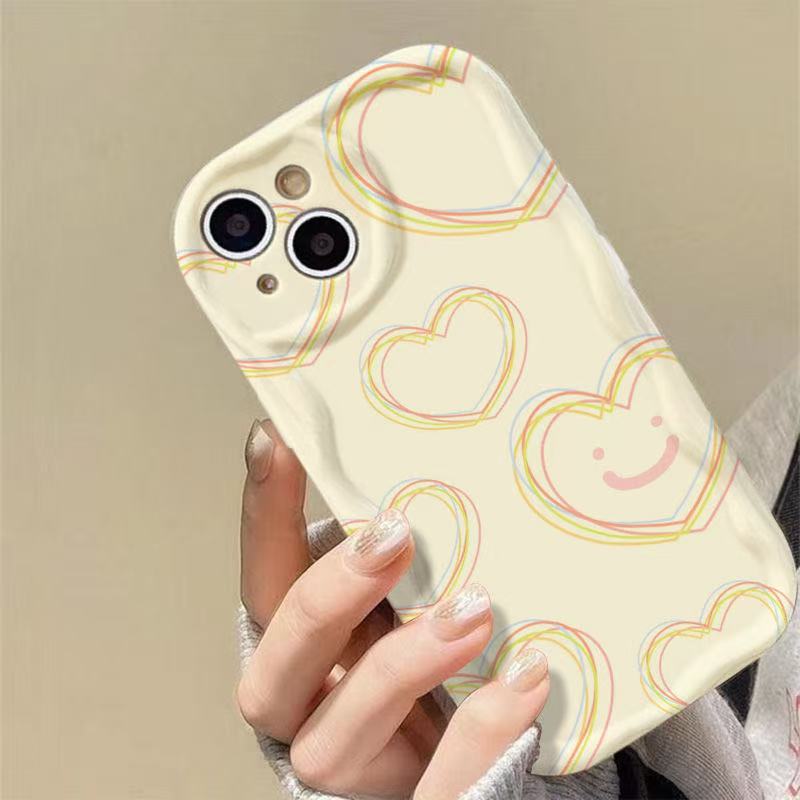 Love line smiley face for iphone16pro mobile phone case apple 15/14/13 promax new 12x11