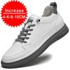 Men's Casual Elevator Shoes, 6-8cm Height Increase Sneakers, White Black Taller Lift Shoes, Breathable Walking Footwear