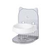 1pc Gray Cat Bowl Bowl Cat Food Bowl Hanging Elevating Cage Cat Drinking Bowl Anti Spill Special for Kittens Pet Supplies