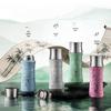 Pure Titanium Double-Layer Thermos Cup with Magnetic Suction and Bamboo Joint - Tea Steeper & Business Gift Cup