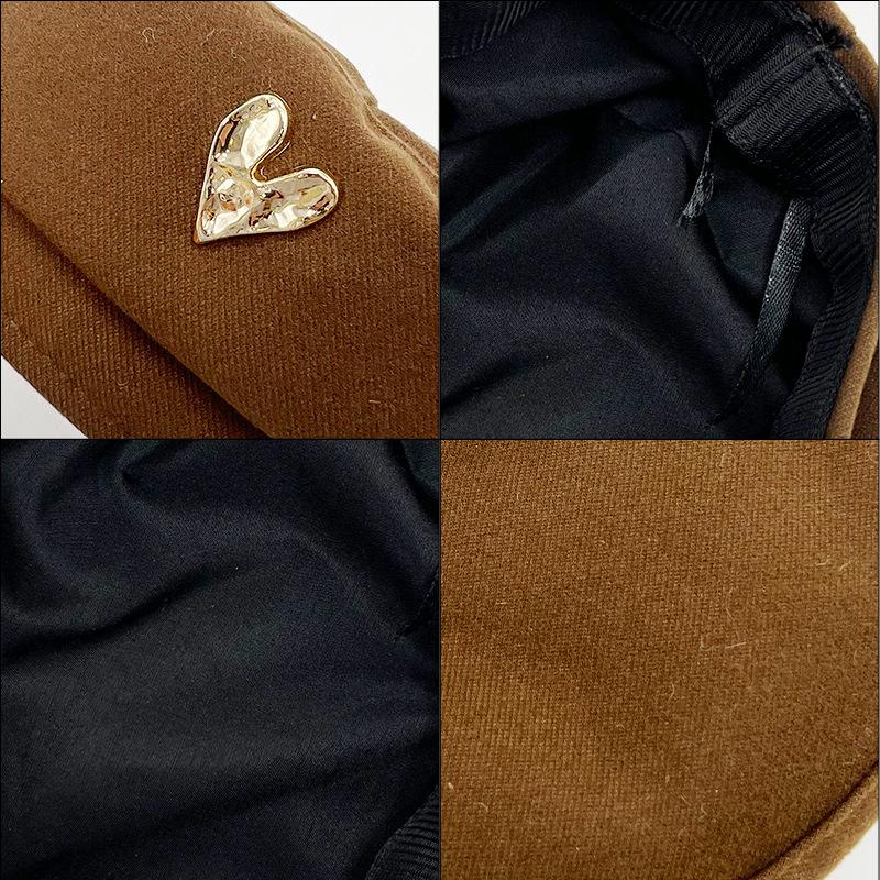 The Same Love Beret Women's Literary and Artistic Hong Kong Style Solid Color Versatile Painter Hat Winter Woolen Octagonal Hat
