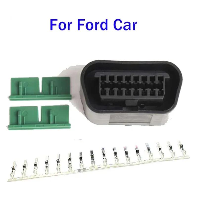 OBD Plug + Terminal + Insert OBD OBD2 Female Connector J1962f Plug OBD 2 16 PIN with Terminal Suitable for Most Car