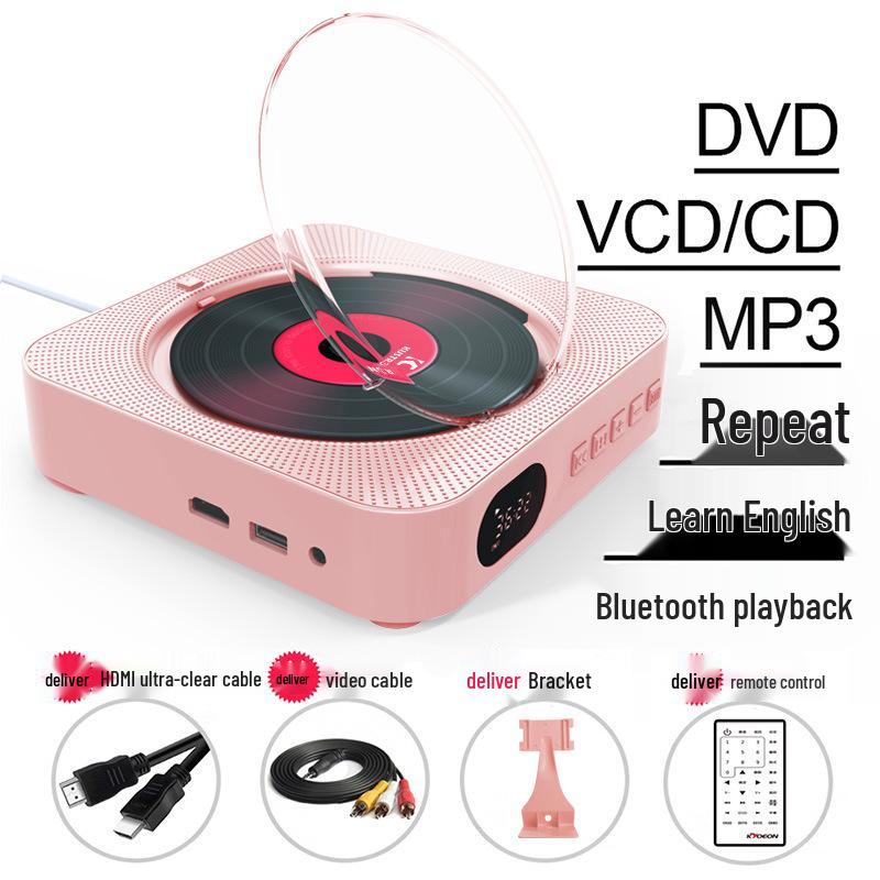 Portable HD Bluetooth DVD/CD Player with MP3, Rechargeable Speaker, TV Connectivity