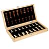 Reversible Wooden Board for Chess,24 Interlocking Wooden Checkers and 32 Standard Chess Pieces for Age 8 To Adult for Family Fun