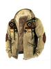 Veste d'hiver rétro pour homme en coton doublée polaire avec capuche et fermeture éclair