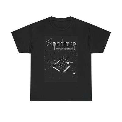T-shirt SuperTramp anni '90 gruppo rock design retrò arte Unisex T-shirt di Cotone Pesante