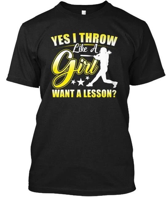 

Softball Throw Like A Girl T shirt Made in the USA Size S to 5XL L