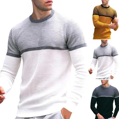 Europa und Amerika Frühling und Herbst Herren T-Shirt Rundhals lässig Trend Top