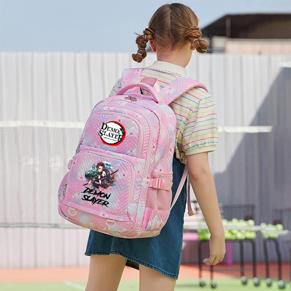 Školní batoh s potiskem Anime Demon Slayer pro studenty, teenagery, chlapce, dívky, ženy, cestovní batoh Mochila Escolar