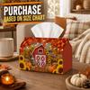 1pc Rustic Country Farm Tissue Box - Barn Sunflower Squash Field Napkin Storage Box, Suitable for Rolls/Facial Tissues/Single Sheets, Available for Ha