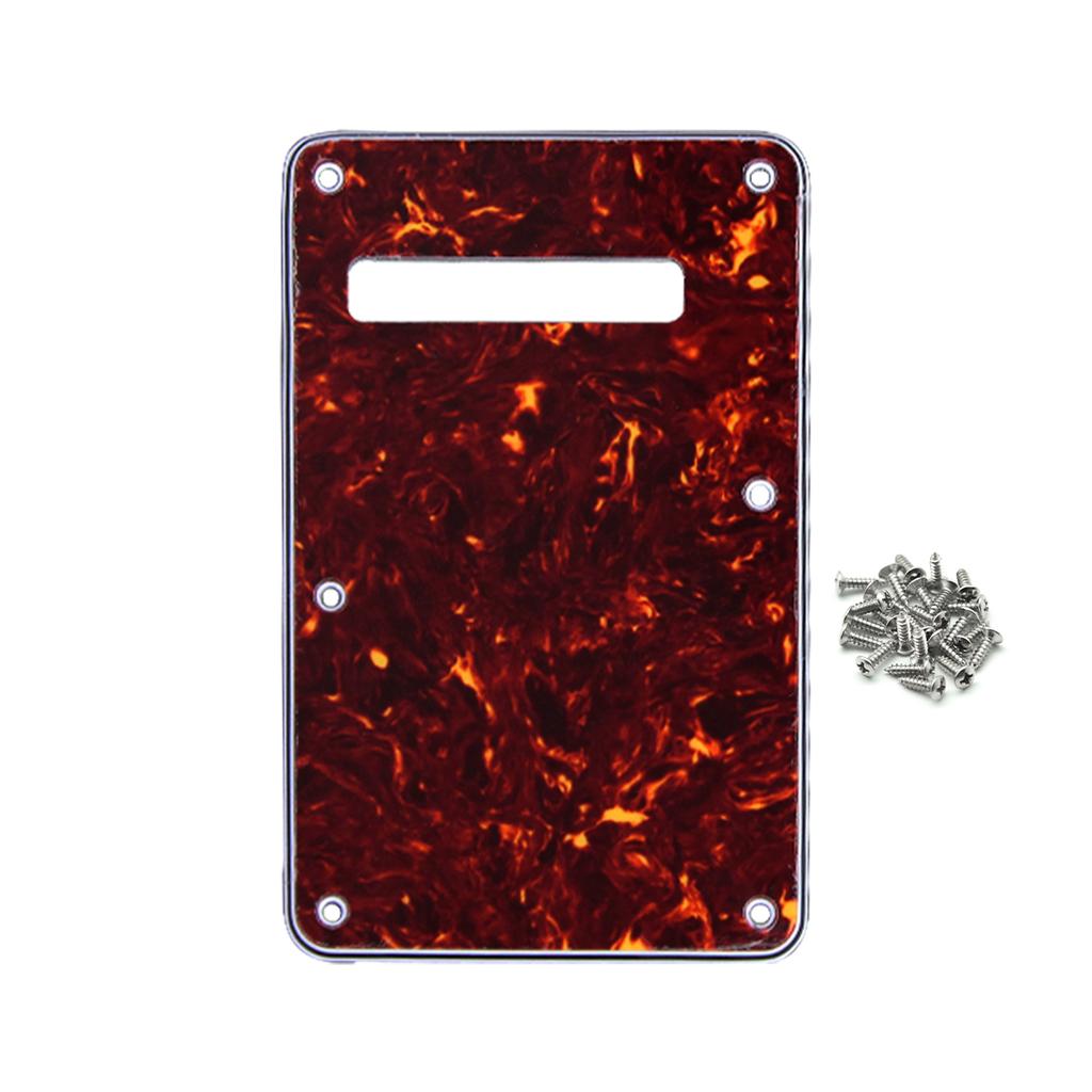 FLEOR 1pc ST Guitar Pickguard Tremolo Cavity Cover Guitar Back Plate Backplate with Screws for FD ST