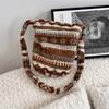 41 autumn and winter fashion leopard print woolen underarm bag women's bucket bag large capacity shoulder bag
