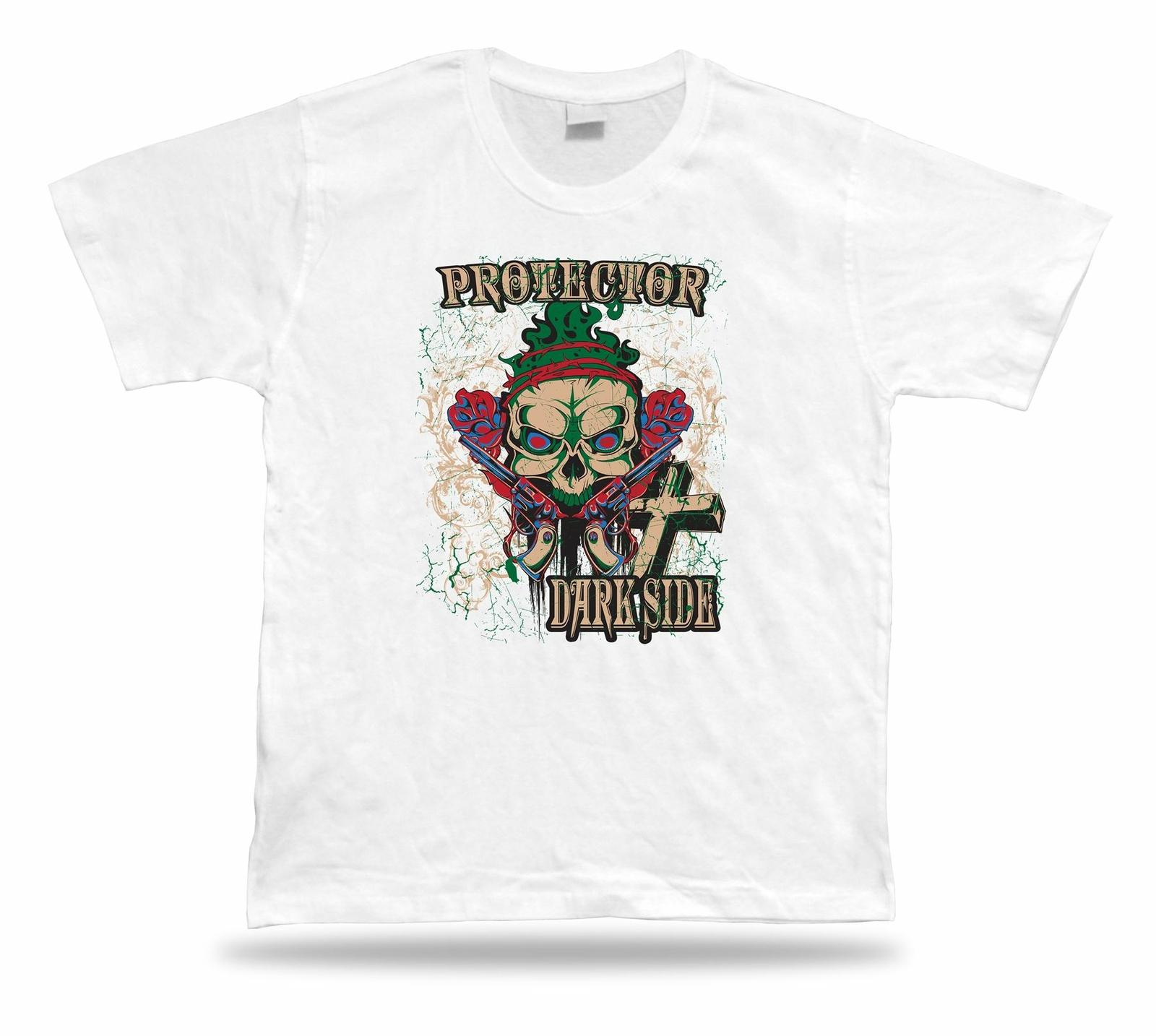 

Tshirt Tee Shirt Birthday Gift Idea Protector of Dark Skull Pistol Emblam Gang 5XL різнокольоровий