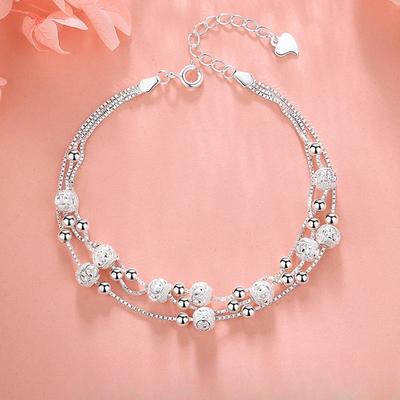 Sansheng III Bracelet Girls Light Luxury Niche Design Sense Tassel Multi-layer Transfer Bead Jewelry